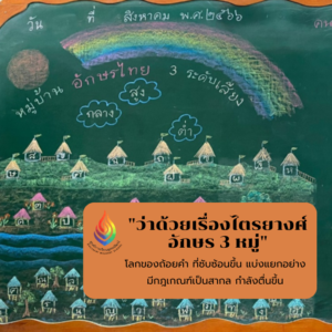 หน้าปก ว่าด้วยเรื่องไตรยางศ์ อักษร 3 หมู่